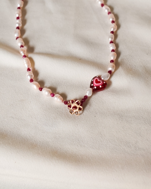 Rosette Heart Κολιέ